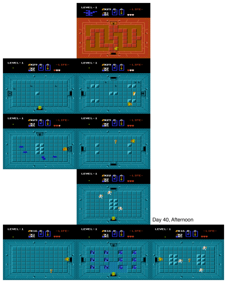 Map of the day's travels in my first day in the blue temple. 