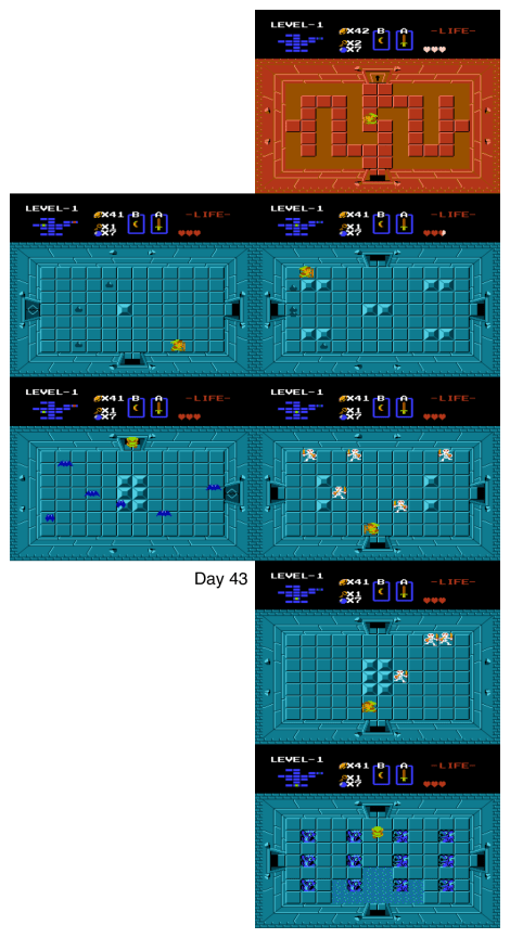 All the chambers i was able to explore on Day 4 in the blue temple. 